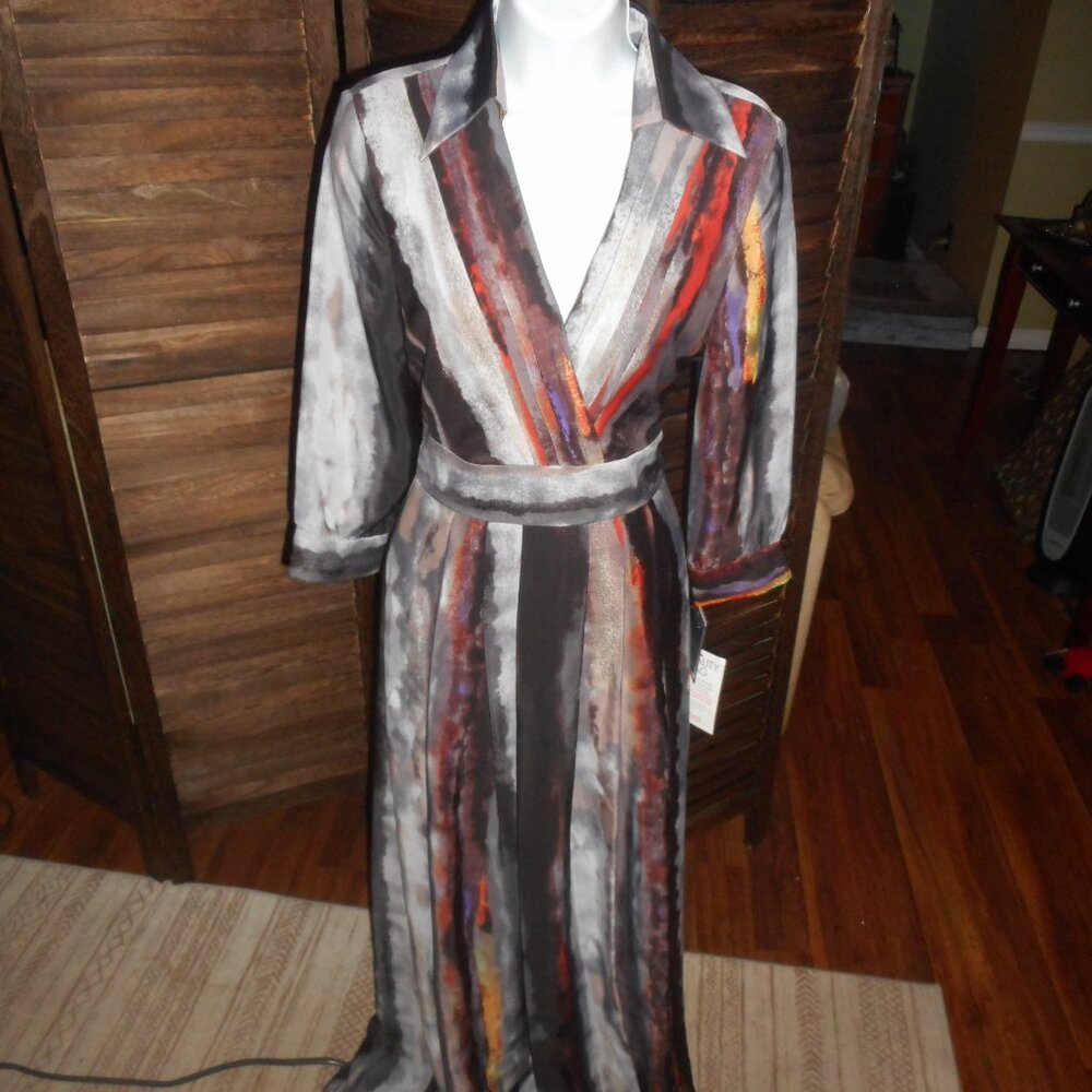 NWT Vince Camuto watercolor fall maxi dress, size 4 - Picture 14 of 16